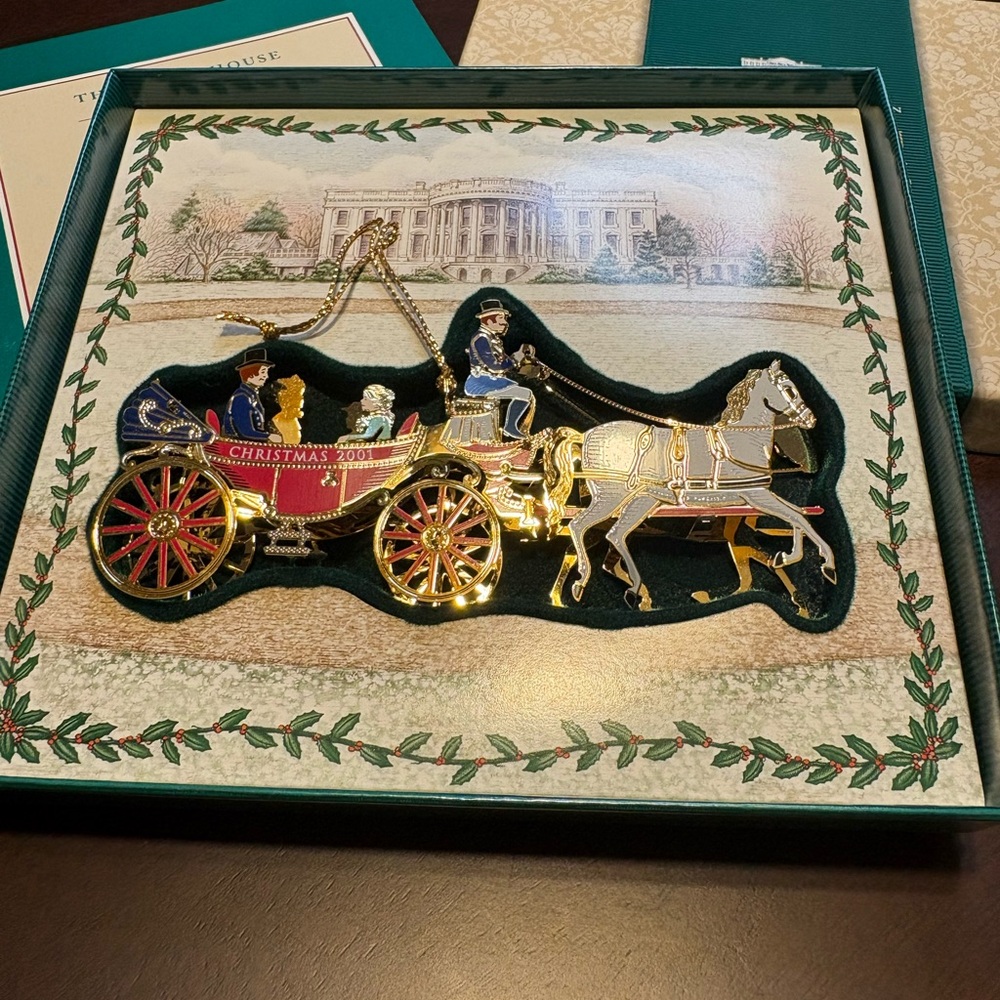 Gold and Red Holiday Ornament